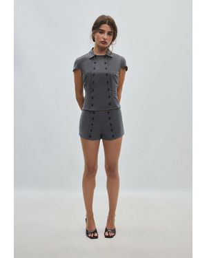 Stradivarius Micro Short Eleganti Con Bottoni - Multicolore