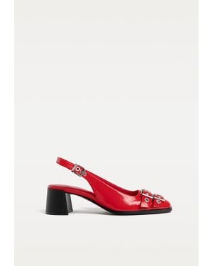 Stradivarius Scarpe Con Tacco E Fibbie - Rosso