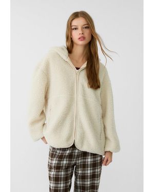 Stradivarius Giacca Con Cappuccio - Neutro