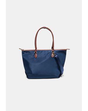 Stradivarius Borsa Shopper Combinata Con Tracolla - Blu