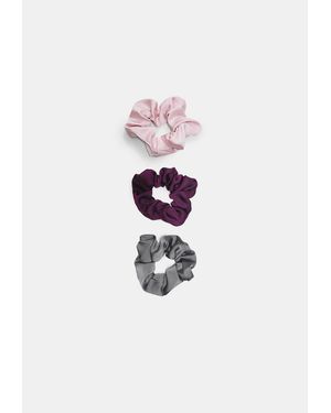 Stradivarius Set Di 3 Elastici Per Capelli Satinati - Bianco