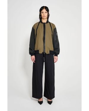 Stutterheim Bredsand Zip Bomber Jacket - Green