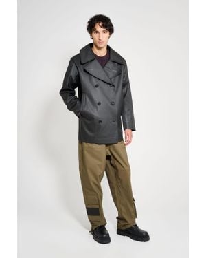 Stutterheim Tranholmen Double Breasted Raincoat - Black