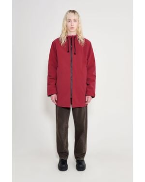 Stutterheim Stockholm Matte Winter Coat - Red