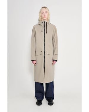 Stutterheim Stockholm Long Patch Raincoat - Natural