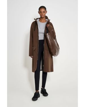 Stutterheim Stockholm Long Patch Raincoat - Brown