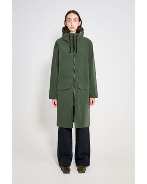 Stutterheim Stockholm Long Patch Raincoat - Green