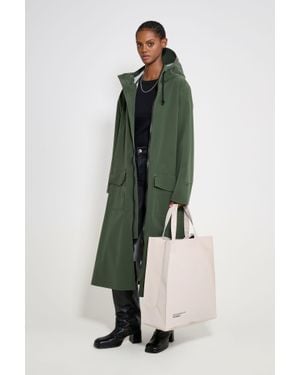 Stutterheim Mosebacke Long Patch Raincoat - Green