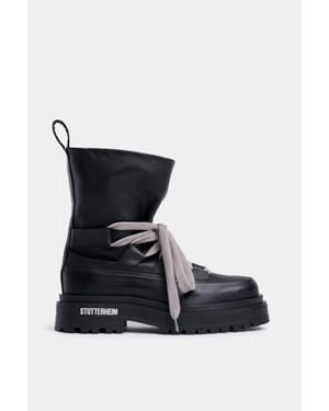 Stutterheim Lace Walker Leather - Black