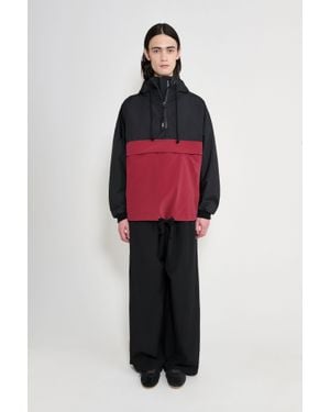 Stutterheim Forsa Two-Tone Matte Anorak/Burgundy - Red