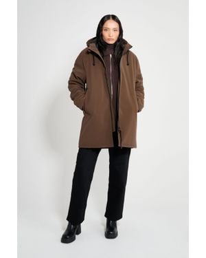 Stutterheim Stockholm Matte Winter Coat - Brown