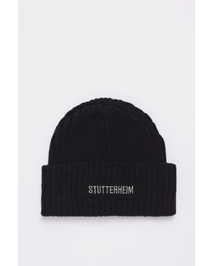 Stutterheim Logo Beanie - Black