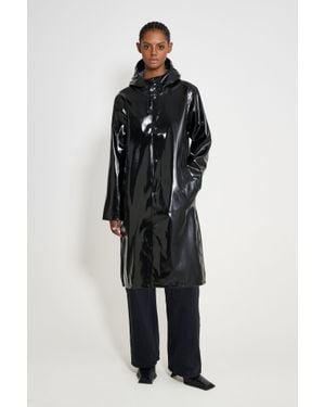 Stutterheim Stockholm Long Opal Raincoat - Black
