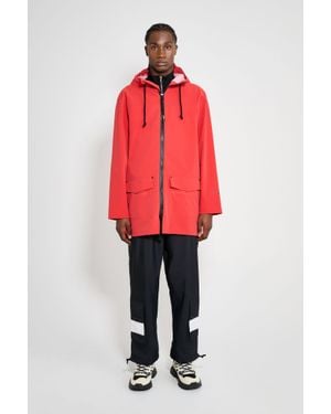 Stutterheim Stockholm Patch Raincoat - Red