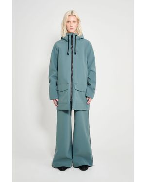 Stutterheim Stockholm Patch Raincoat - Blue