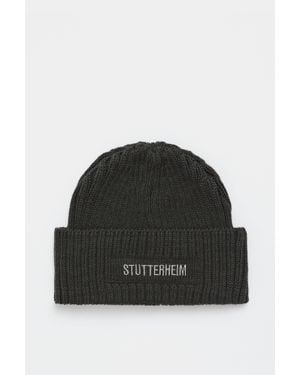 Stutterheim Logo Beanie - Black