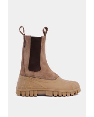 Stutterheim Patrol Boot Shaft Suede/Fudge - Brown