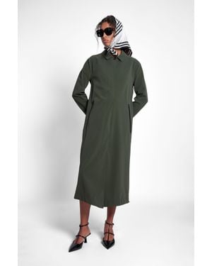 Stutterheim Hornstull Matte Long Raincoat - Green