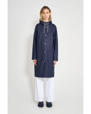Stutterheim Stockholm Long Raincoat - Blue