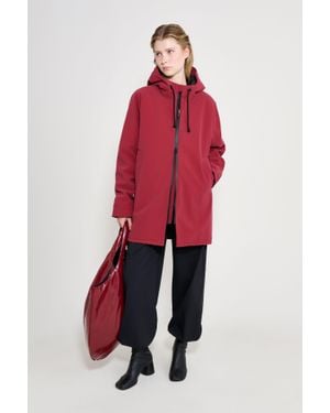 Stutterheim Mosebacke Matte Winter Coat - Red