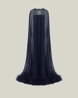 ‎Taller Marmo Grace Cape Dress - Blue