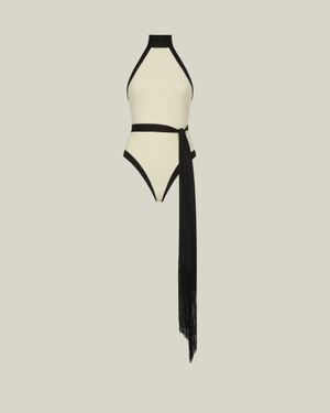 Taller Marmo Dionysus Corniche Swimsuit - Natural