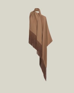 Taller Marmo Fringed Atlas Blouse - Natural