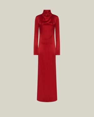 Taller Marmo Roma Satin Dress - Red