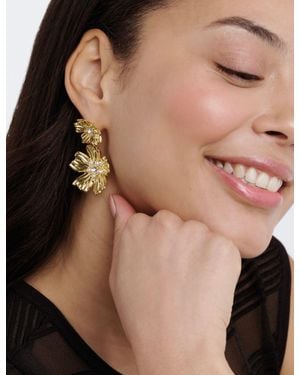 Ted Baker Flower Statement Drop Earrings - Black
