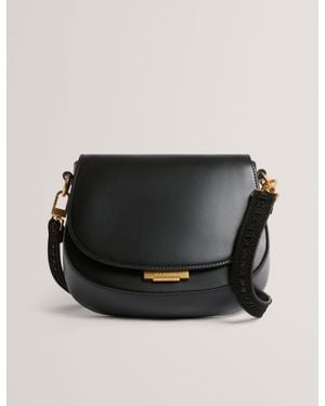 Ted Baker Kkhayla Lock Detail Leather Shoulder Bag - Black