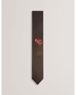 Ted Baker Obiren Placement Print Floral Silk Tie - Natural