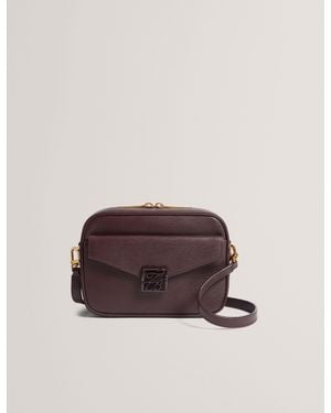 Ted Baker Anihli Tb Detail Small Leather Camera Bag - Brown