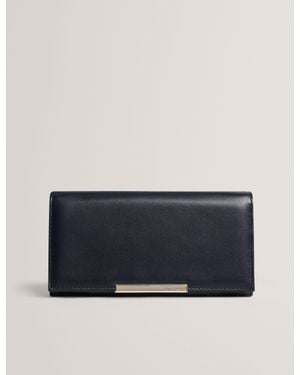 Ted Baker Raaynia Bar Detail Large Bifold Leather Purse - Blue