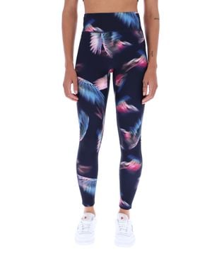 Ted Baker Dolly Feather Print Quick Dry Running Leggings - Blue