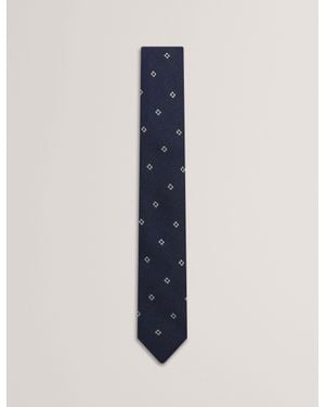 Ted Baker Tadeon Mini Diamond Boucle Tie - Blue