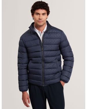 Ted Baker Sirgiio Lightweight Quilted Jacquard Jacket - Blue