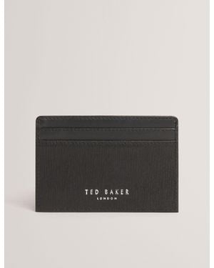 Ted Baker Barnell Bark Texture Leather Card Holder - Black