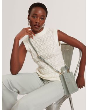 Ted Baker Aynira Wool Rich Cable Knit Vest - Natural