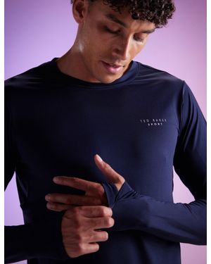 Ted Baker Robby Aeroflow Long Sleeve Running Top - Blue