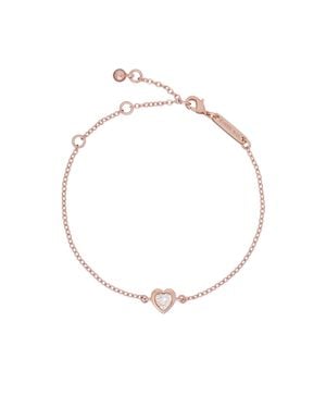 Ted Baker Crystal Heart Adjustable Chain Bracelet - White