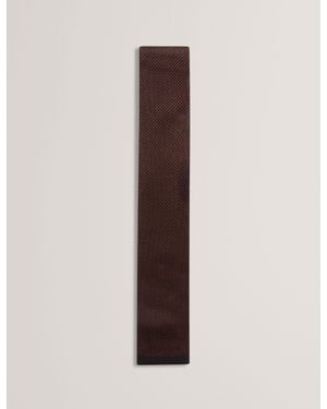 Ted Baker Onur Two Tone Textured Knit Tie - Brown