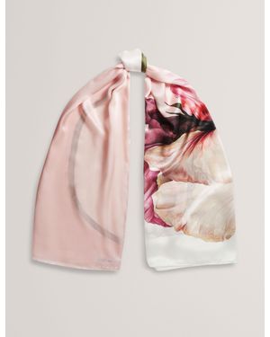 Ted Baker Lisaae Floral Graphic Large Silk Scarf - Pink