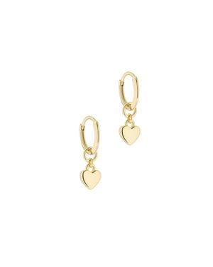 Ted Baker Mini Heart Pendant Hoop Earrings - Metallic