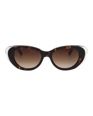 Ted Baker Brontetcp Oval Butterfly Frame Sunglasses - Brown