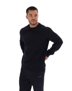 Ted Baker Craig Embossed Logo Crew Neck Training Sweatshirt - Blue
