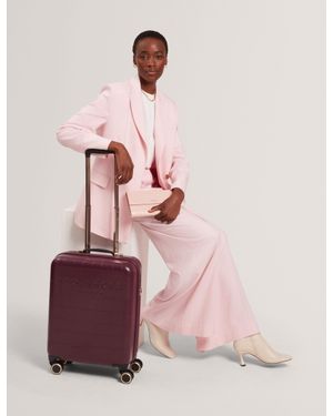 Ted Baker Icon-Plmc Croc Texture 4-Wheel Hard Suitcase - Pink