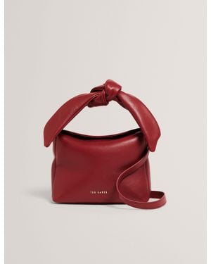 Ted Baker Niyal Soft Knot Leather Crossbody Bag - Red