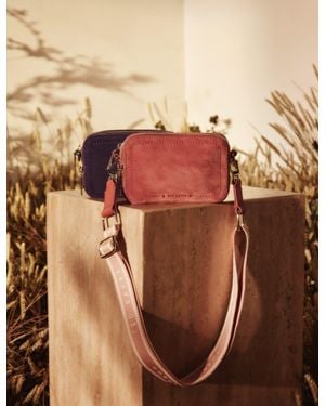 Ted Baker Shayann Webbing Strap Suede Crossbody Camera Bag - Brown