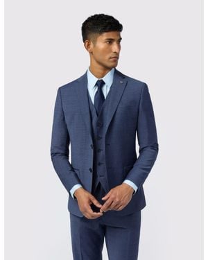 Ted Baker Foylej Micro Check Performance Slim Suit Jacket - Blue