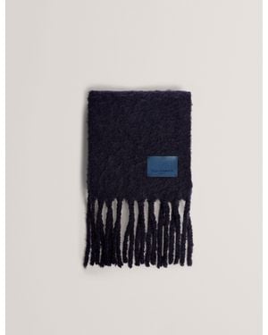 Ted Baker Sershaa Brushed Wool Blend Blanket Scarf - Blue